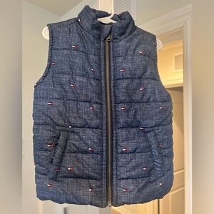 💙 Like New Tommy Hilfiger Kids 3T Quilted Vest, navy blue w/ logo + POCKETS! 💙